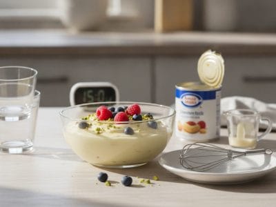 Snel dessert met gecondenseerde melk: in 15 minuten een toetje op tafel